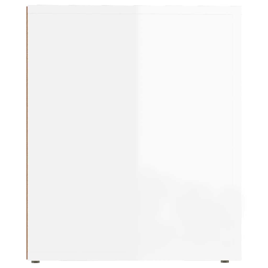 Comodini 2 pz in Bianco Lucido 50x39x47 cm