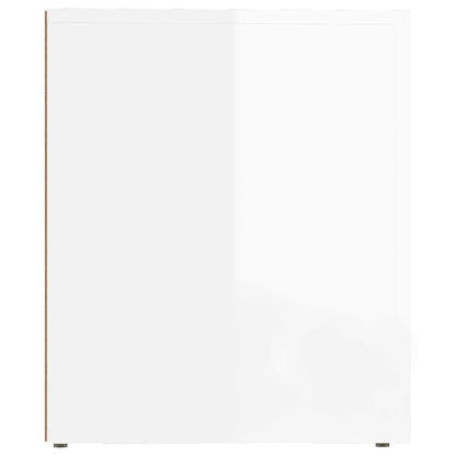 Comodini 2 pz in Bianco Lucido 50x39x47 cm