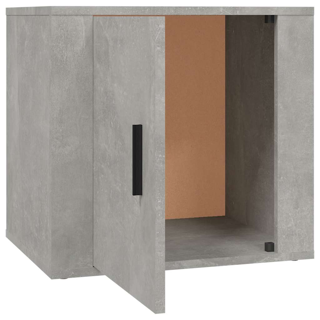 Comodini 2 pz Grigio Cemento 50x39x47 cm