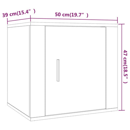 Comodini 2 pz Grigio Cemento 50x39x47 cm