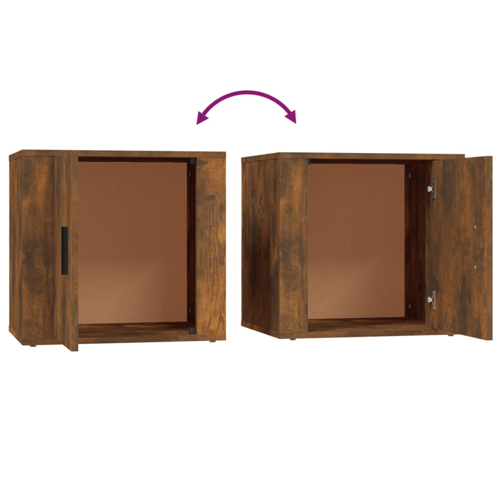 Comodino Rovere Fumo 50x39x47 cm