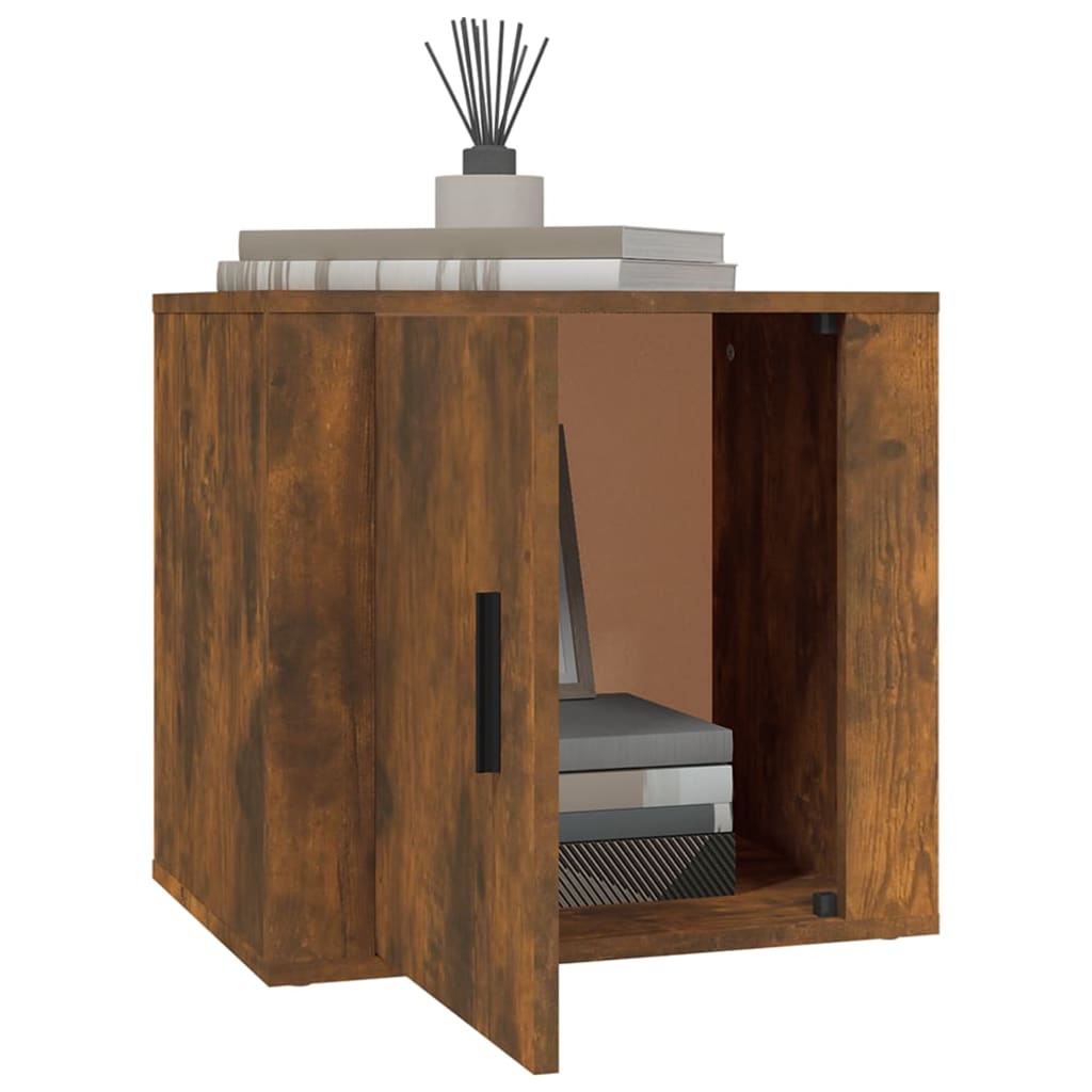 Comodini 2pz Rovere Fumo 50x39x47 cm