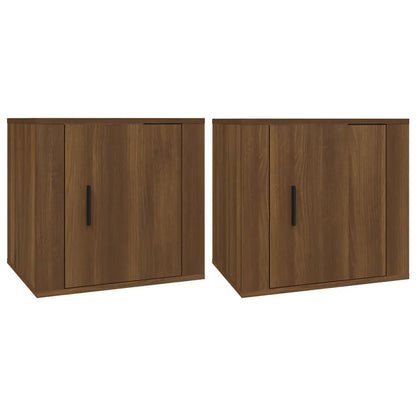Comodini 2 pz Rovere Marrone 50x39x47 cm