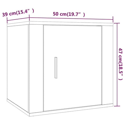 Comodini 2 pz Rovere Marrone 50x39x47 cm