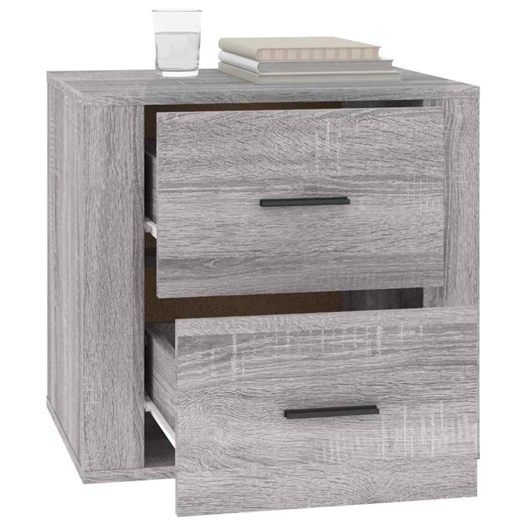 Comodino Grigio Sonoma 50x39x47 cm