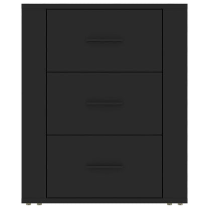Comodino Nero 50x36x60 cm in Legno Multistrato - homemem39