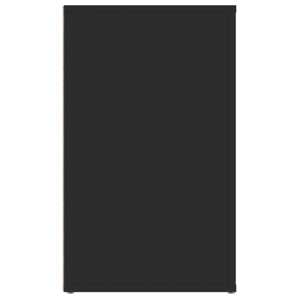 Comodino Nero 50x36x60 cm in Legno Multistrato - homemem39