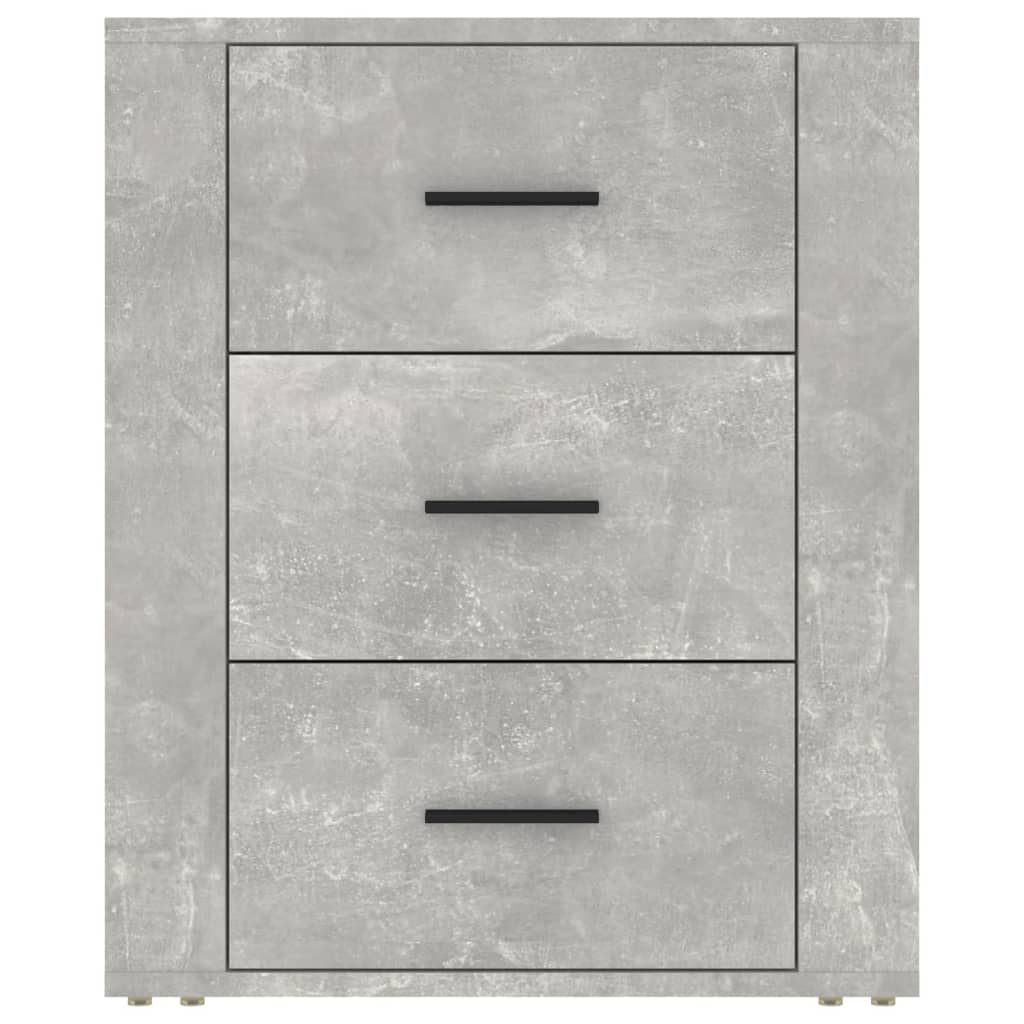 Comodino Grigio Cemento 50x36x60 cm in Legno Multistrato - homemem39