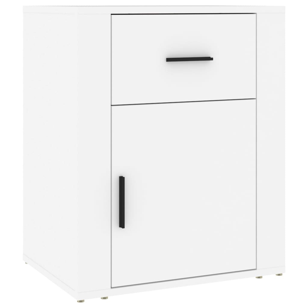 Comodino Bianco 50x36x60 cm in Legno Ingegnerizzato - homemem39