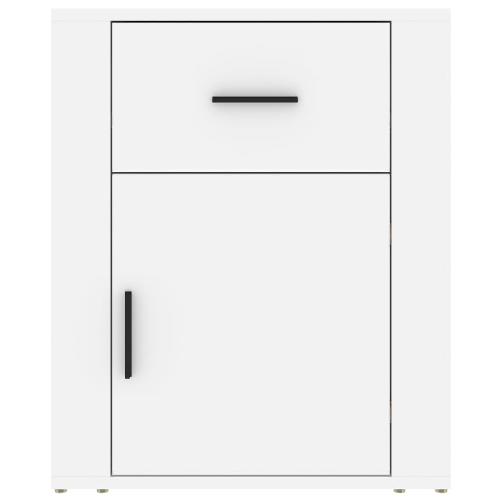 Comodino Bianco 50x36x60 cm in Legno Ingegnerizzato - homemem39