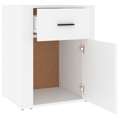 Comodino Bianco 50x36x60 cm in Legno Ingegnerizzato - homemem39
