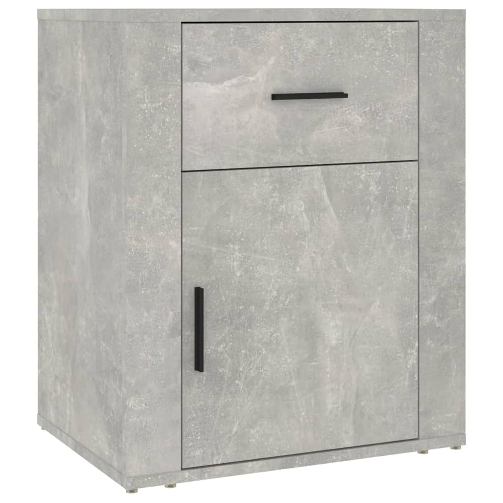 Comodino Grigio Cemento 50x36x60 cm in Legno Multistrato - homemem39