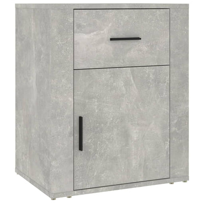 Comodino Grigio Cemento 50x36x60 cm in Legno Multistrato - homemem39