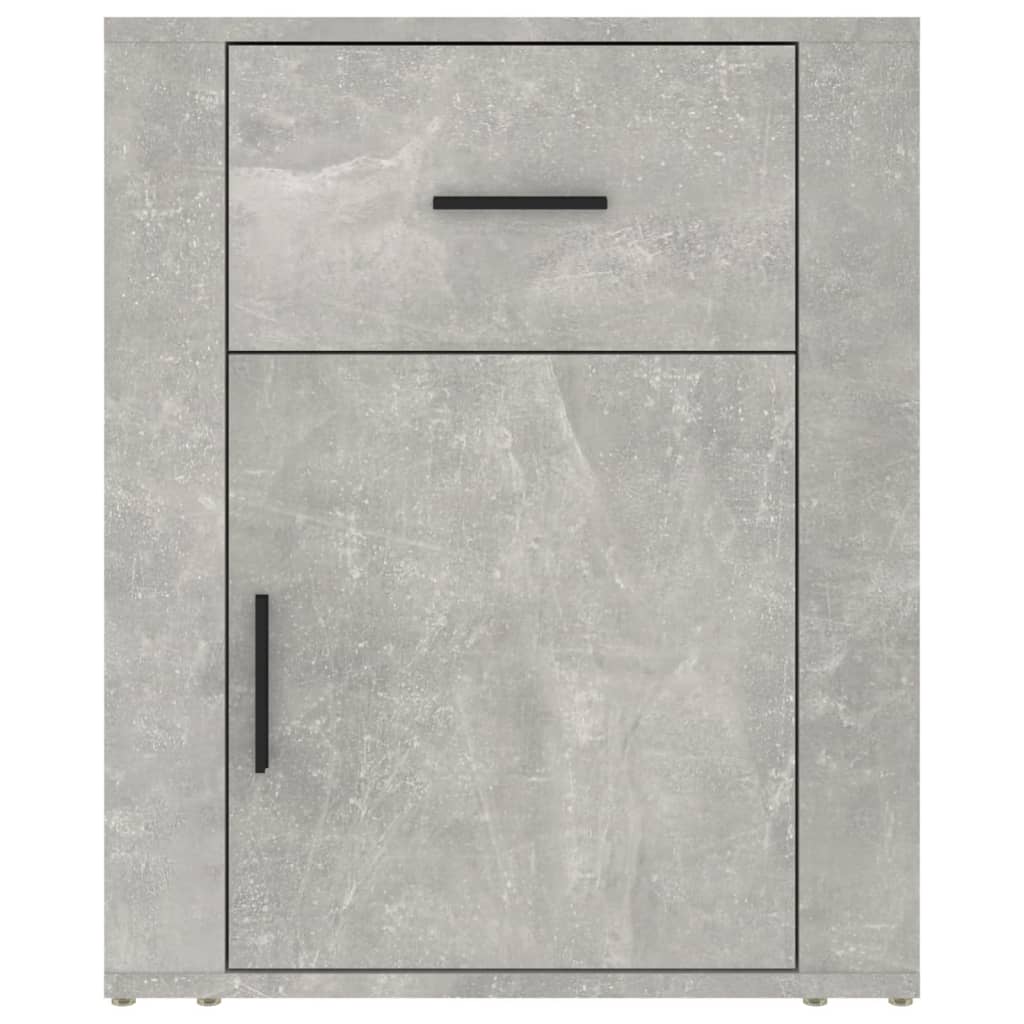 Comodino Grigio Cemento 50x36x60 cm in Legno Multistrato - homemem39