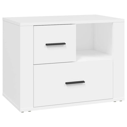 Comodino Bianco 60x36x45 cm in Legno Ingegnerizzato - homemem39