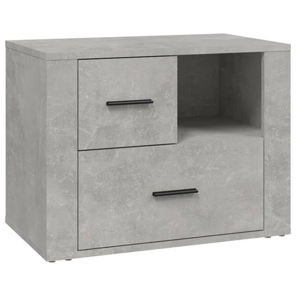 Comodino Grigio Cemento 60x36x45 cm in Legno Multistrato - homemem39