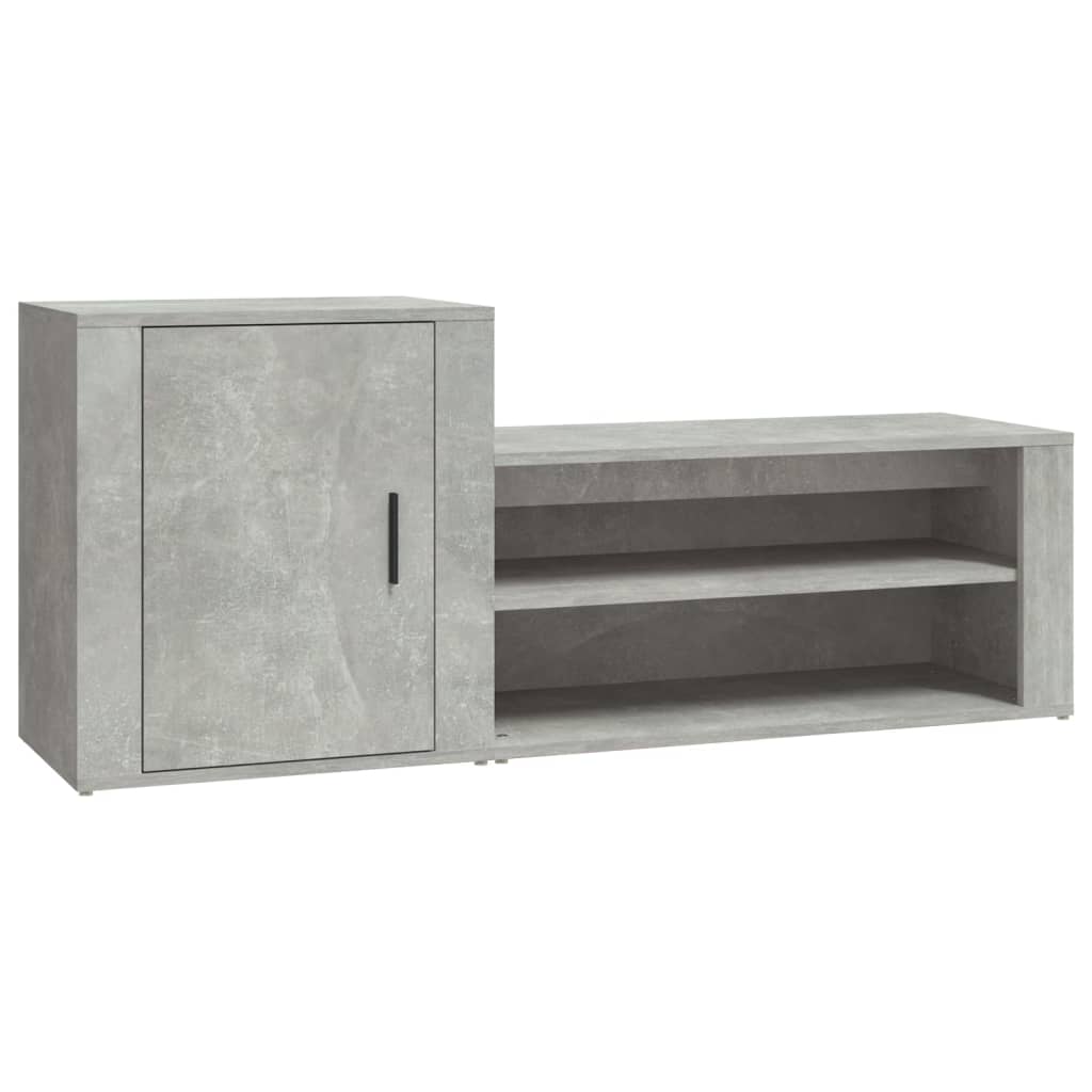 Scarpiera Grigio Cemento 130x35x54 cm in Legno Multistrato - homemem39