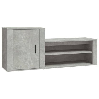 Scarpiera Grigio Cemento 130x35x54 cm in Legno Multistrato - homemem39