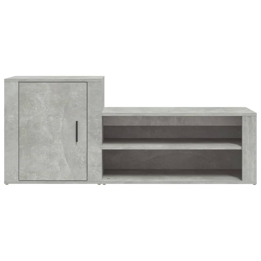 Scarpiera Grigio Cemento 130x35x54 cm in Legno Multistrato - homemem39