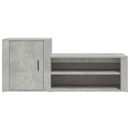 Scarpiera Grigio Cemento 130x35x54 cm in Legno Multistrato - homemem39