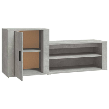 Scarpiera Grigio Cemento 130x35x54 cm in Legno Multistrato - homemem39