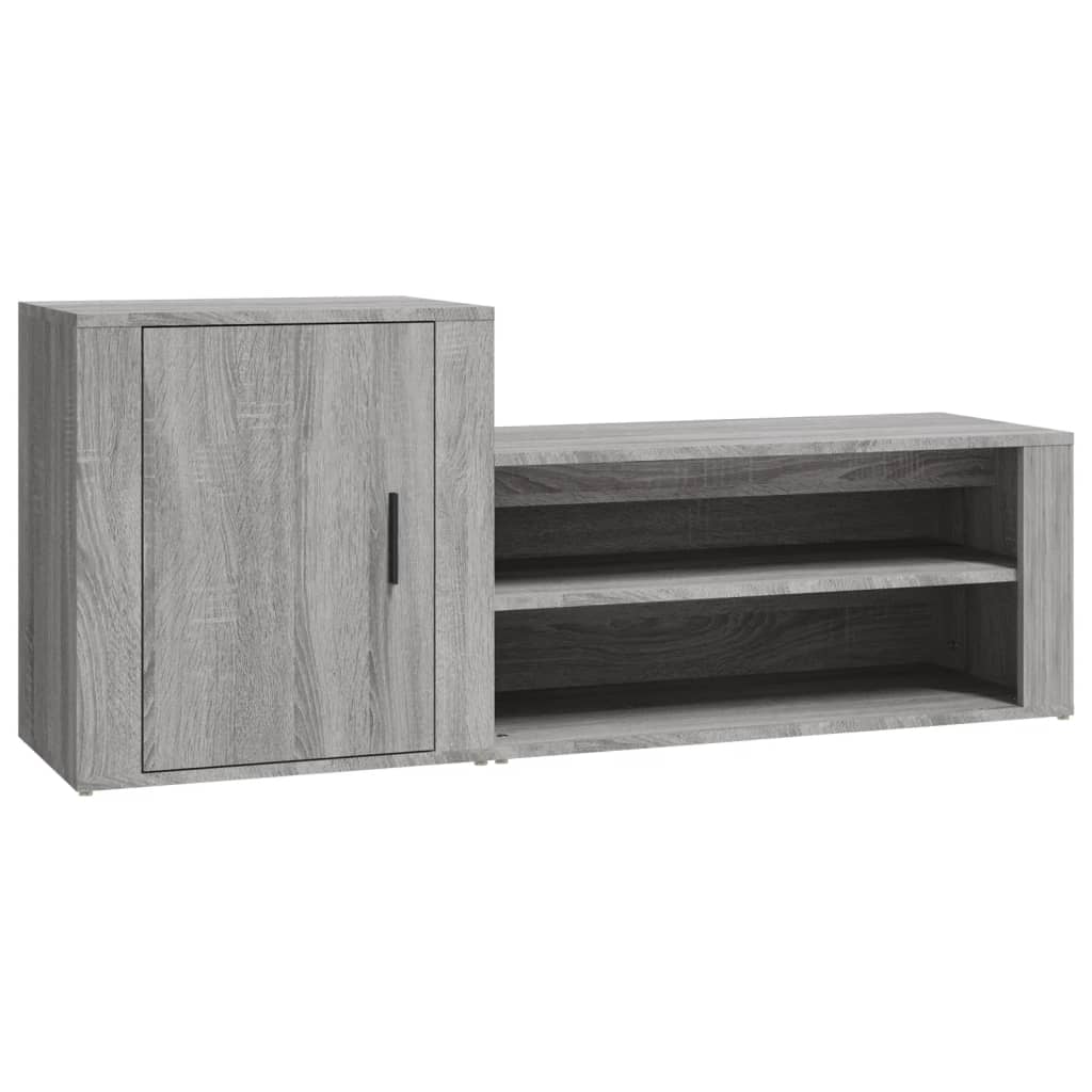 Scarpiera Grigio Sonoma 130x35x54 cm in Legno Multistrato - homemem39