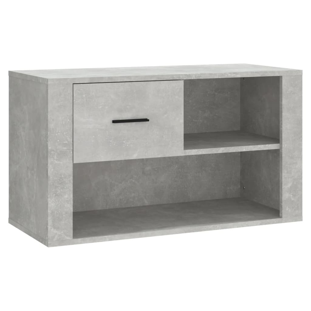 Scarpiera Grigio Cemento 80x35x45 cm in Legno Multistrato - homemem39
