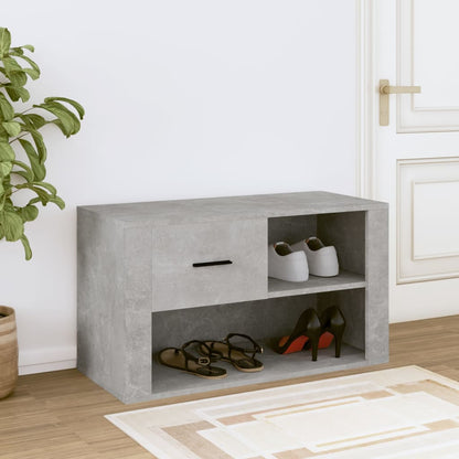 Scarpiera Grigio Cemento 80x35x45 cm in Legno Multistrato - homemem39