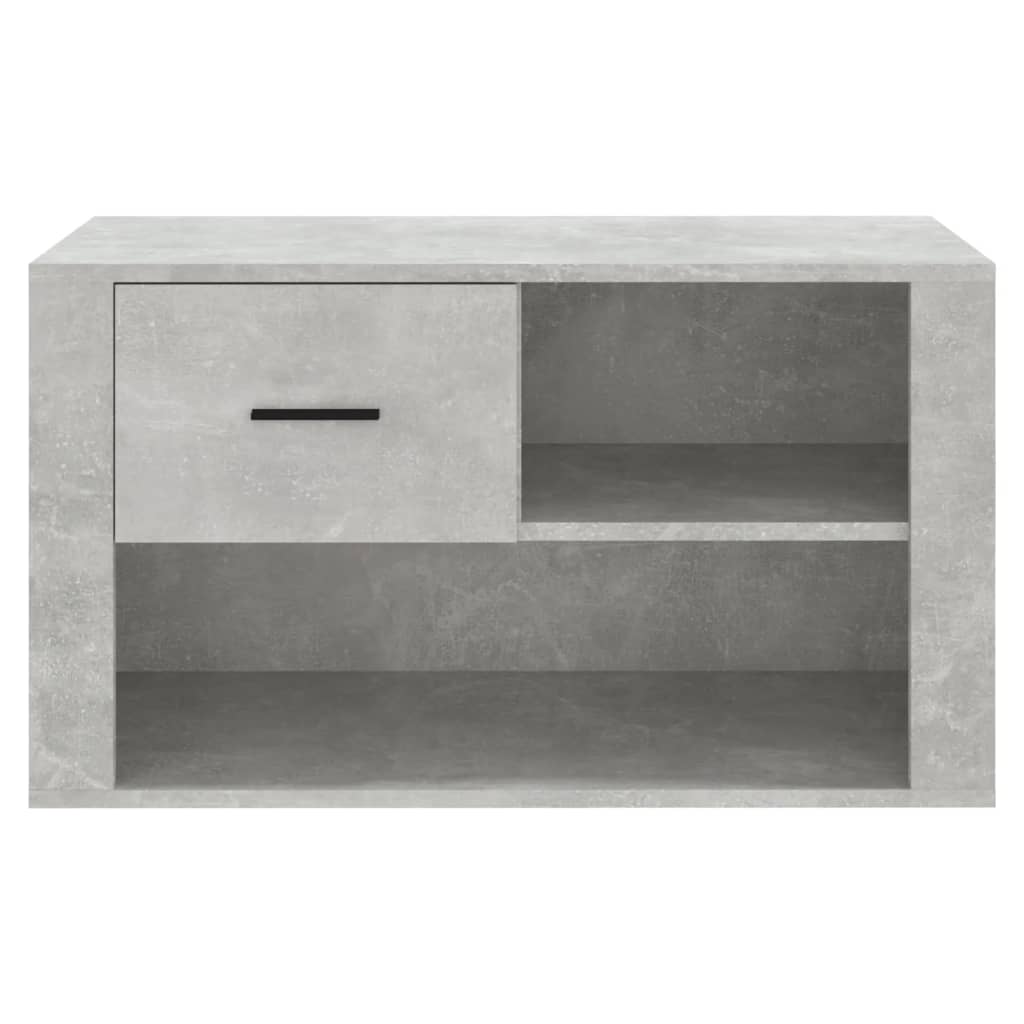 Scarpiera Grigio Cemento 80x35x45 cm in Legno Multistrato - homemem39
