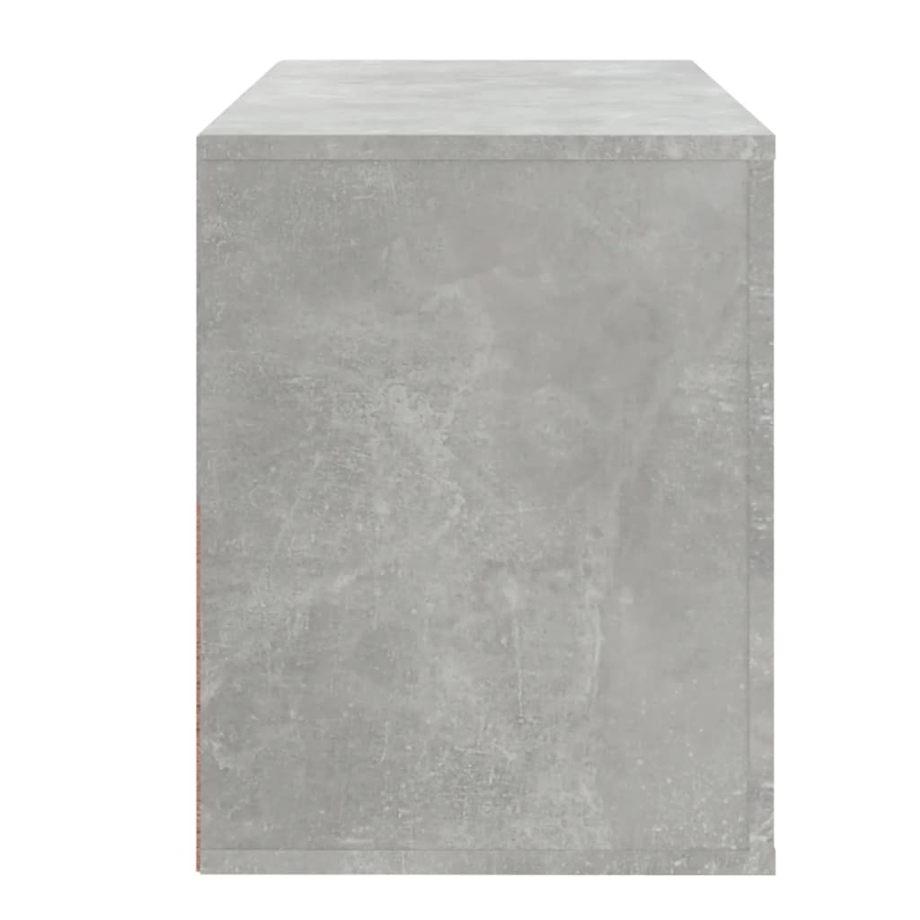 Scarpiera Grigio Cemento 80x35x45 cm in Legno Multistrato - homemem39