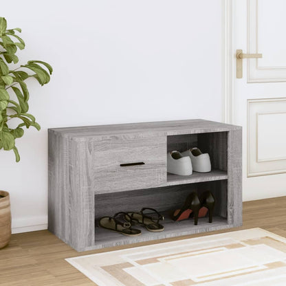Scarpiera Grigio Sonoma 80x35x45 cm in Legno Multistrato - homemem39