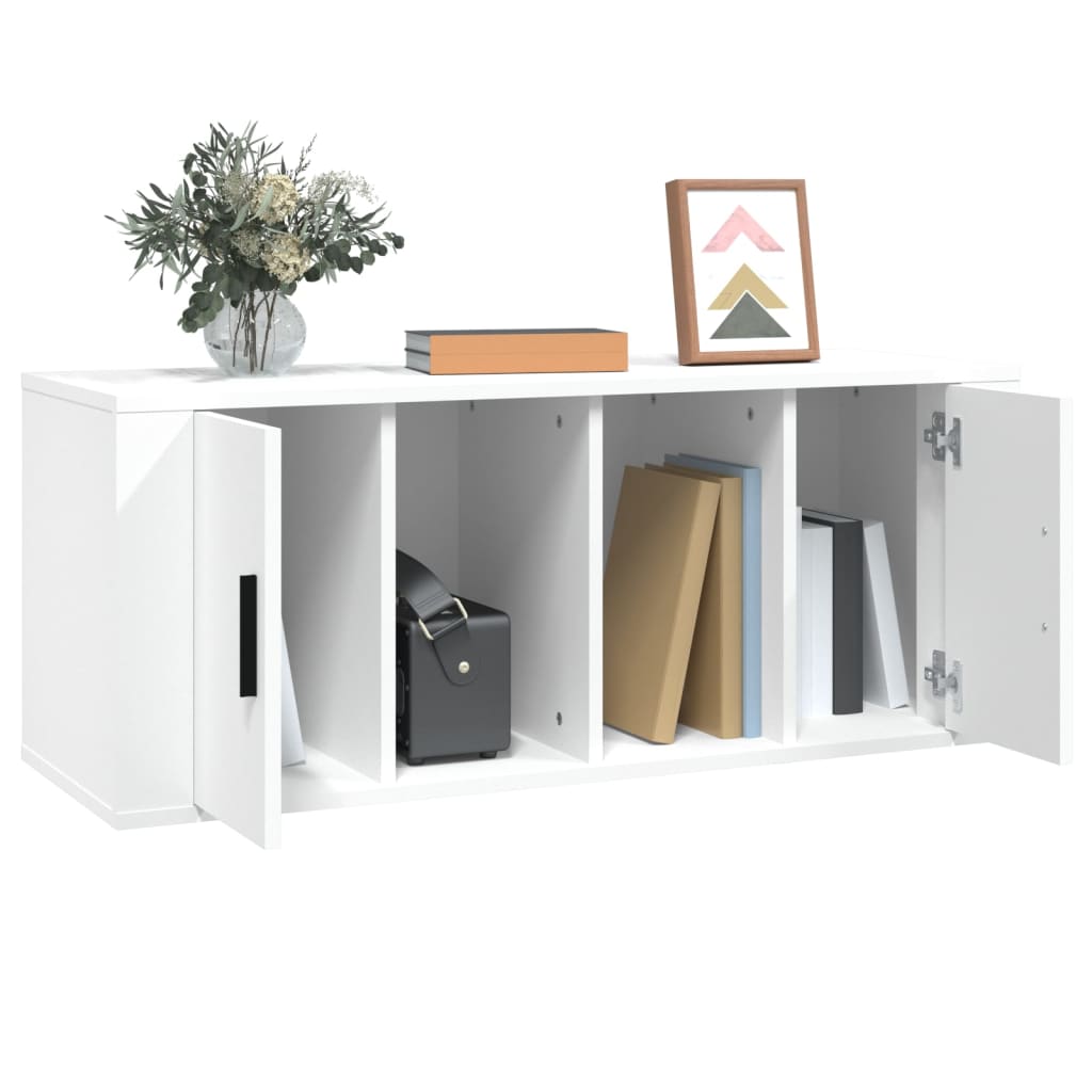 Mobile Porta TV Bianco 100x35x40 cm in Legno Multistrato
