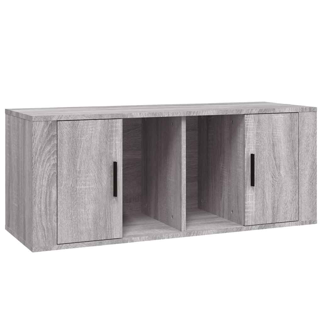 Mobile TV Grigio Sonoma 100x35x40 cm in Legno Multistrato