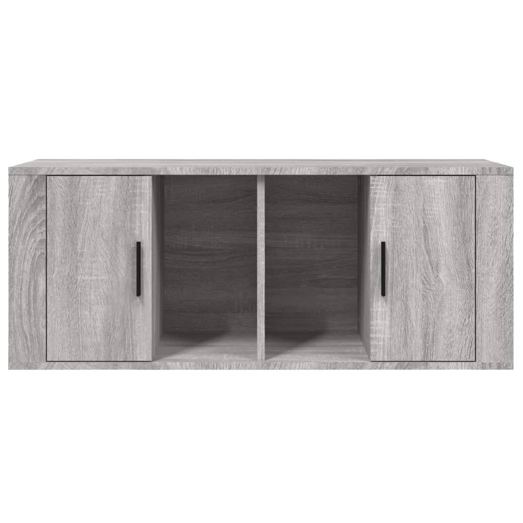 Mobile TV Grigio Sonoma 100x35x40 cm in Legno Multistrato