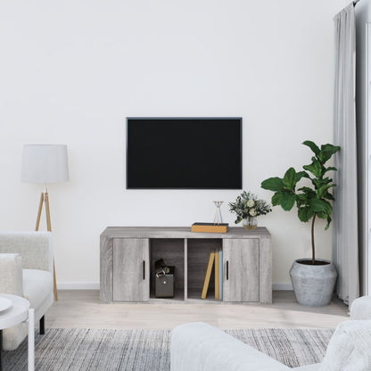 Mobile TV Grigio Sonoma 100x35x40 cm in Legno Multistrato - homemem39