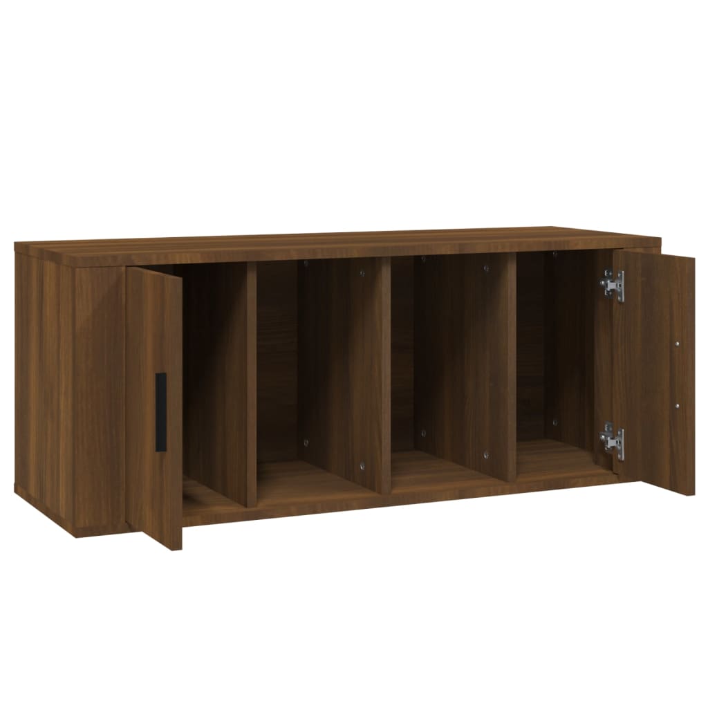 Mobile TV Rovere Marrone 100x35x40 cm in Legno Multistrato
