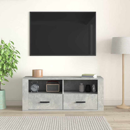 Mobile per TV Grigio Cemento 100x35x40 cm Legno Multistrato