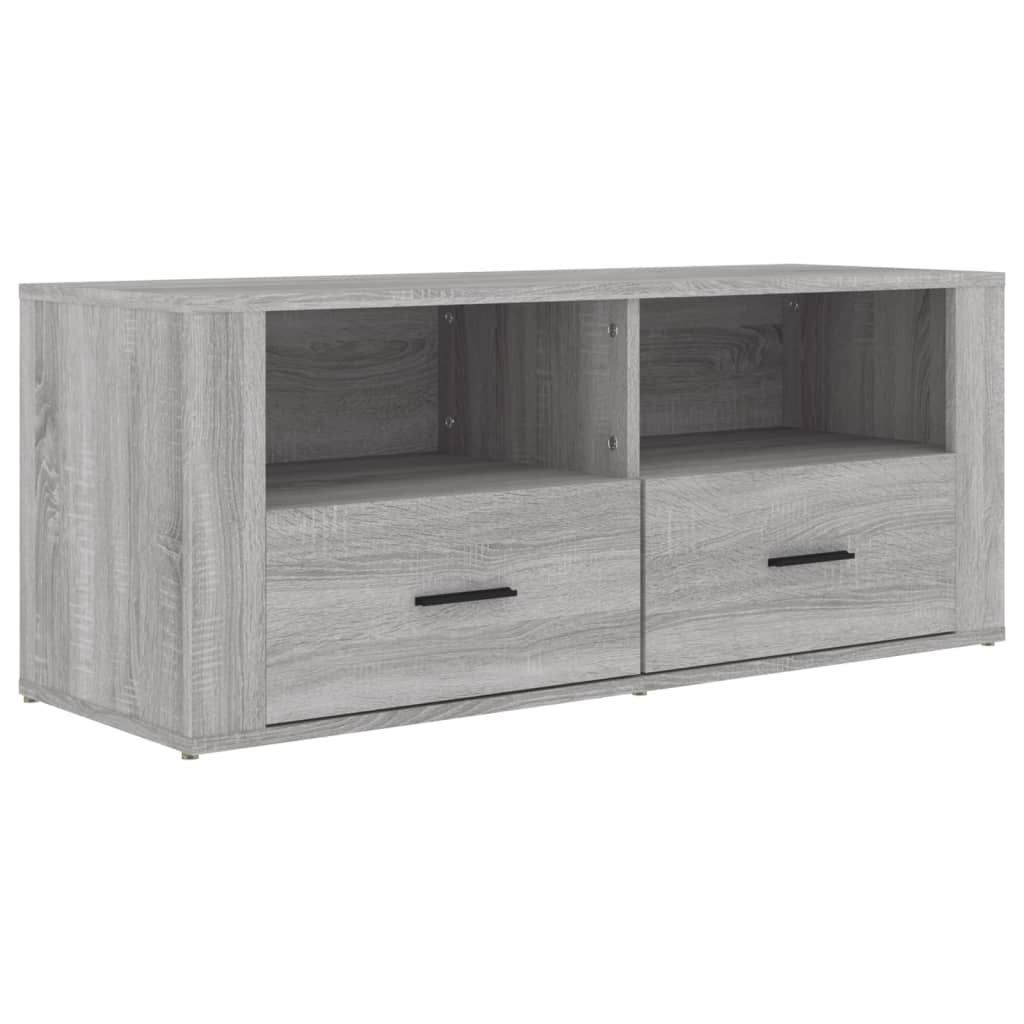 Mobile TV Grigio Sonoma 100x35x40 cm in Legno Multistrato - homemem39