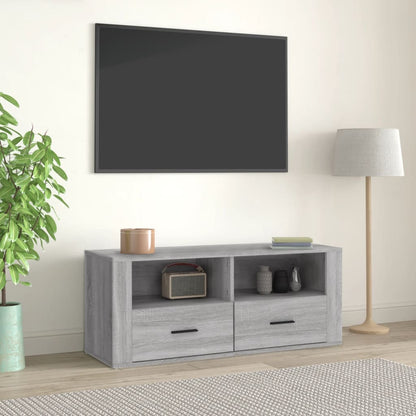 Mobile TV Grigio Sonoma 100x35x40 cm in Legno Multistrato - homemem39