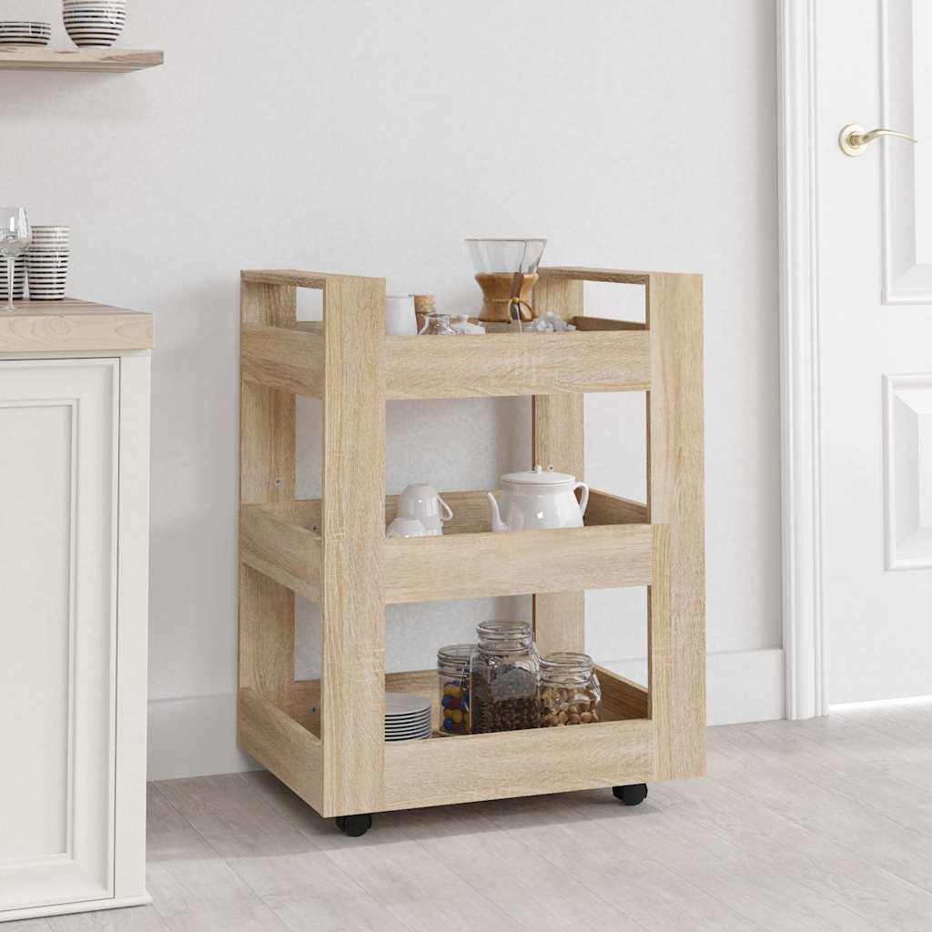 Carrello da Cucina 60x45x80 cm legno multistrato