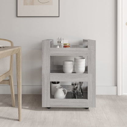 Carrello da Cucina Grigio Sonoma 60x45x80 cm Legno Multistrato - homemem39