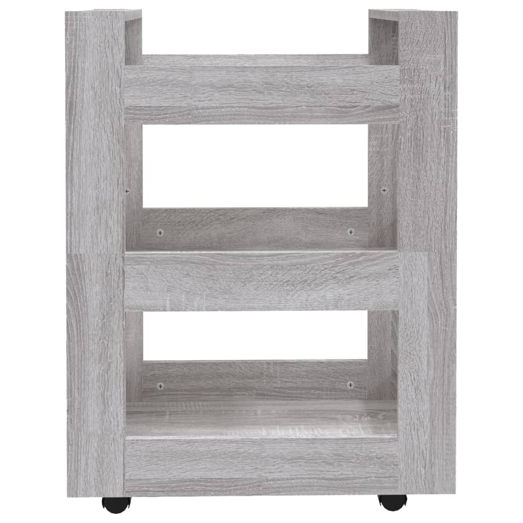 Carrello da Cucina Grigio Sonoma 60x45x80 cm Legno Multistrato - homemem39