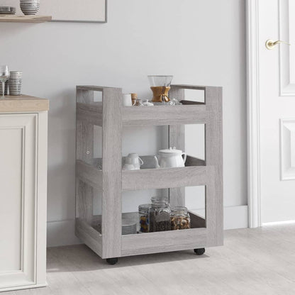 Carrello da Cucina Grigio Sonoma 60x45x80 cm Legno Multistrato - homemem39
