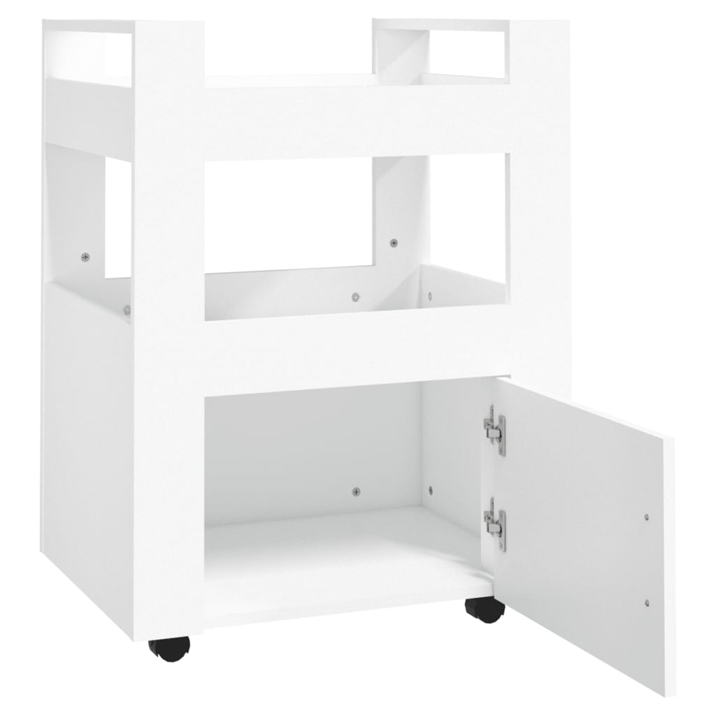 Carrello da Cucina Bianco 60x45x80 cm in Legno Multistrato - homemem39
