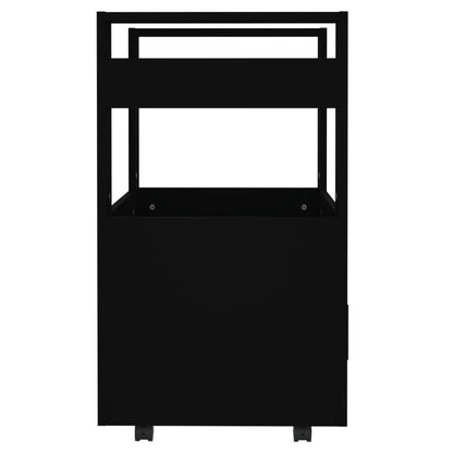 Carrello da Cucina Nero 60x45x80 cm in Legno Multistrato - homemem39