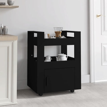 Carrello da Cucina Nero 60x45x80 cm in Legno Multistrato - homemem39