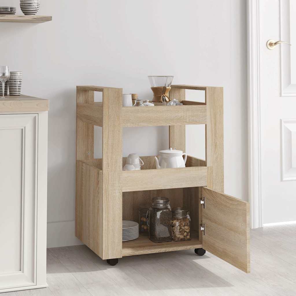 Carrello da Cucina 60x45x80 cm legno multistrato