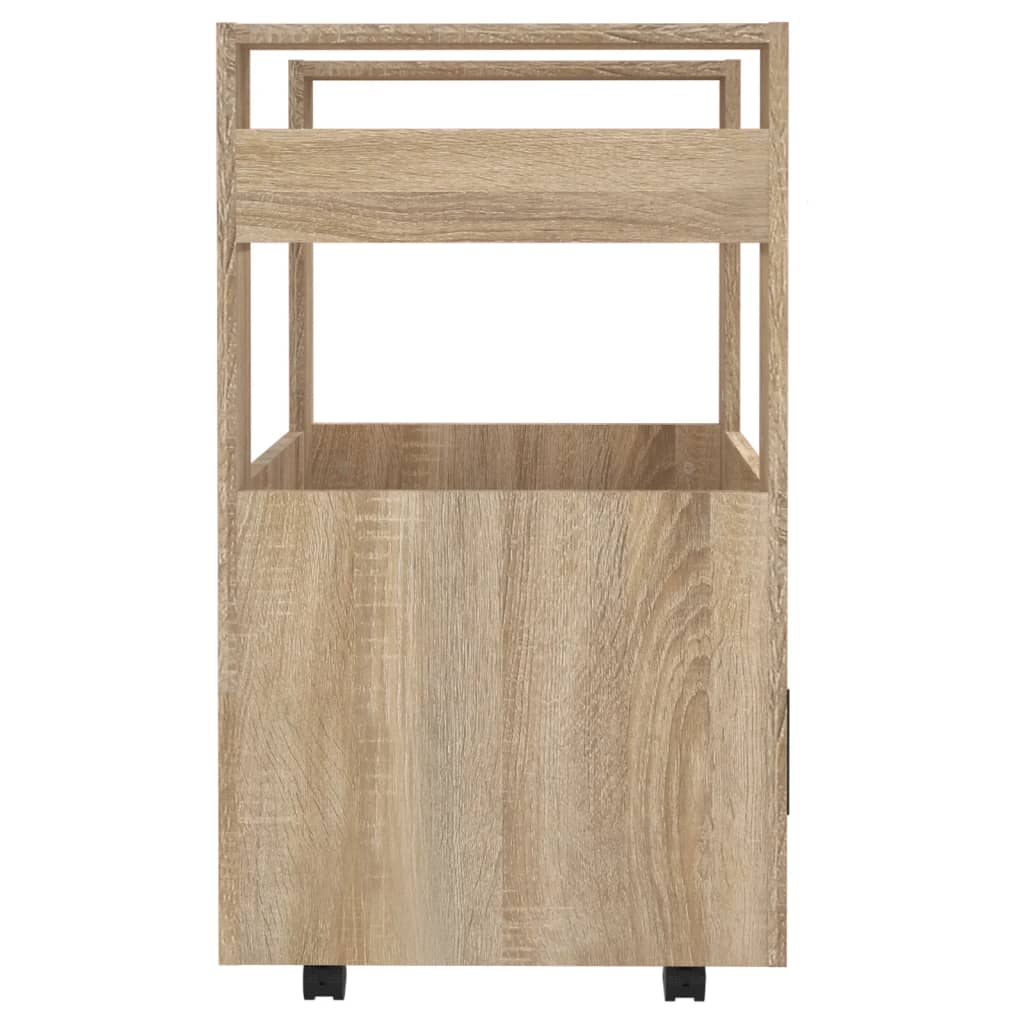 Carrello da Cucina rovere sonoma 60x45x80 cm Legno Multistrato - homemem39