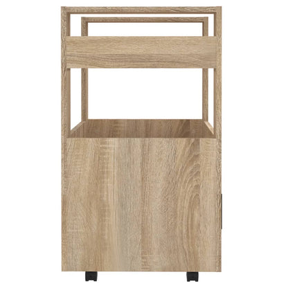Carrello da Cucina rovere sonoma 60x45x80 cm Legno Multistrato - homemem39