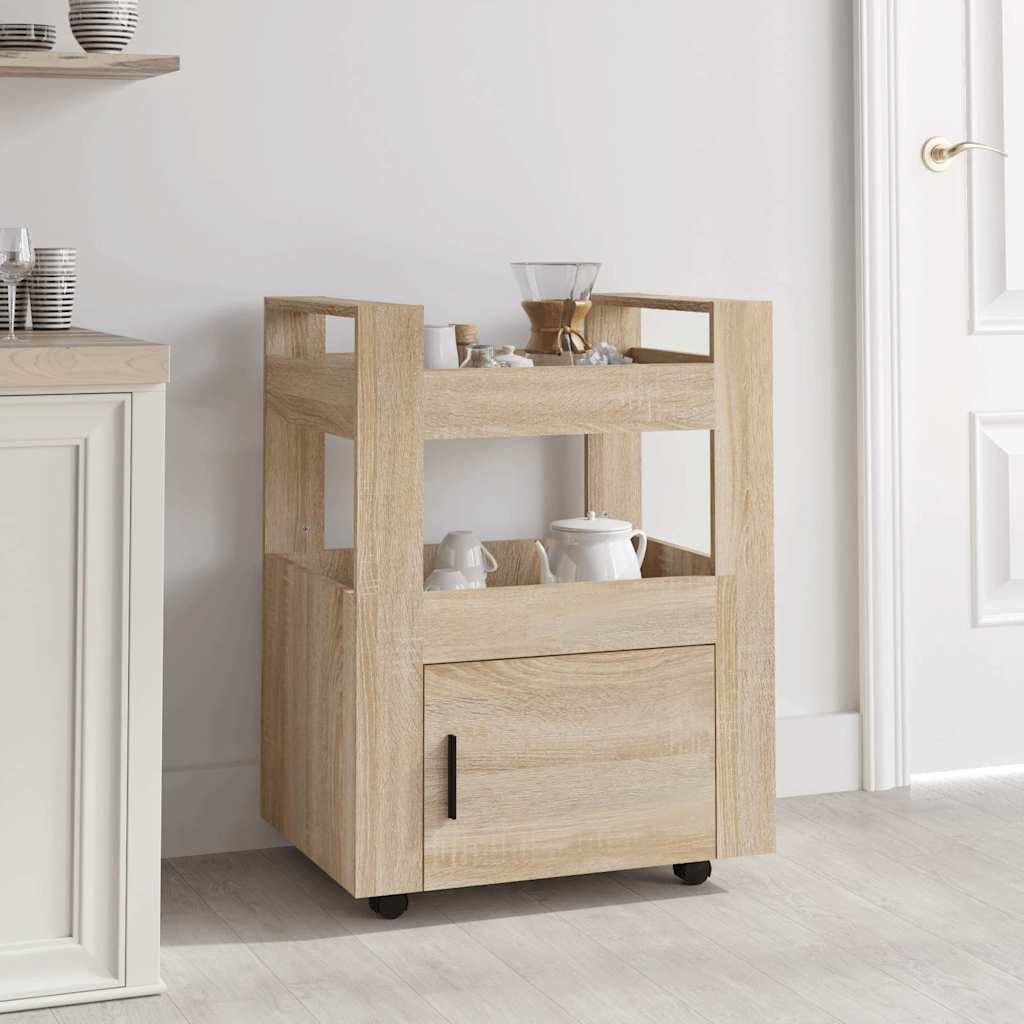 Carrello da Cucina 60x45x80 cm legno multistrato